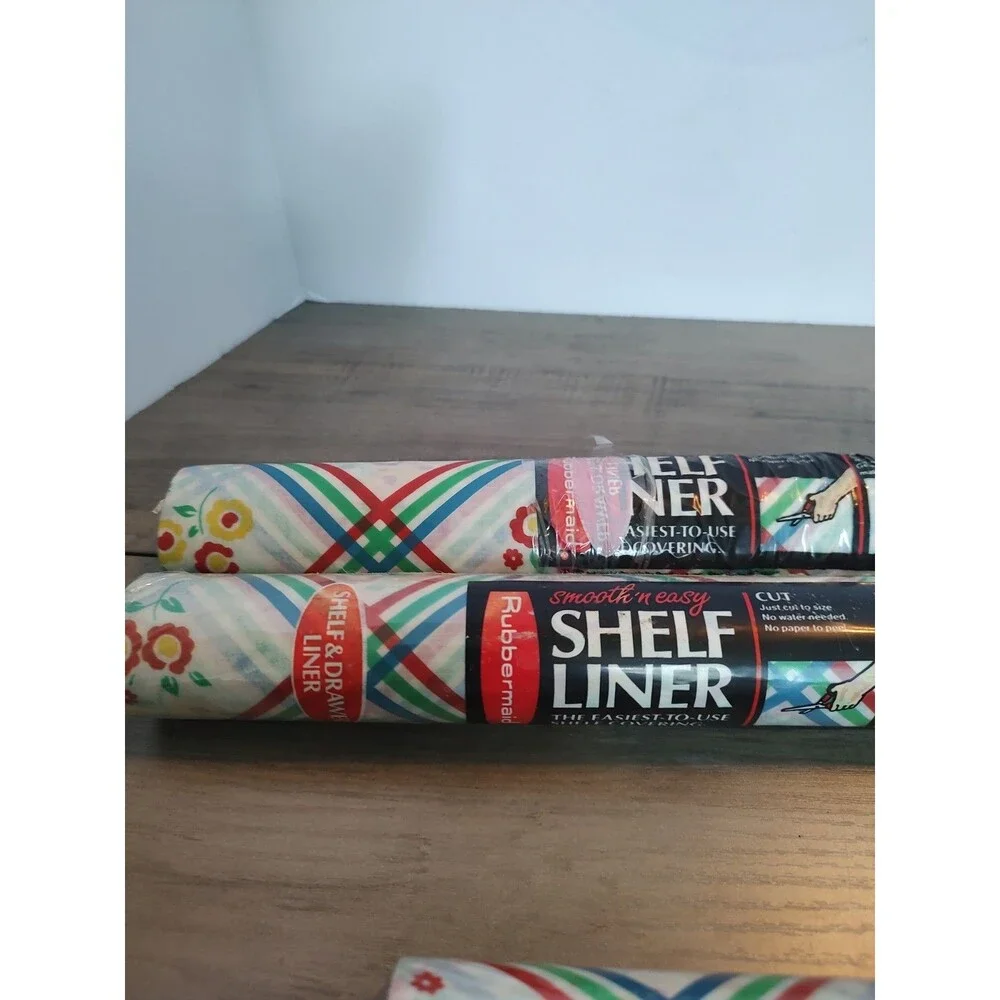 4 Rolls VTG Kitchen Rubbermaid Shelf Liner Floral 1980’s  Heidi New, Old Stock